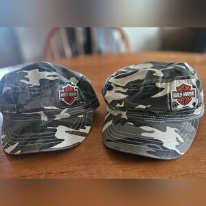 Authentic Harley Davidson Motor Cycles black camo caps
